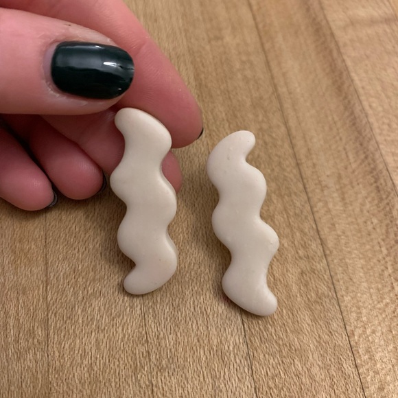 Handmade polymer clay statement earrings - Picture 2 of 2